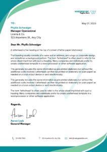 Elevate your documents with a professional letterhead design.